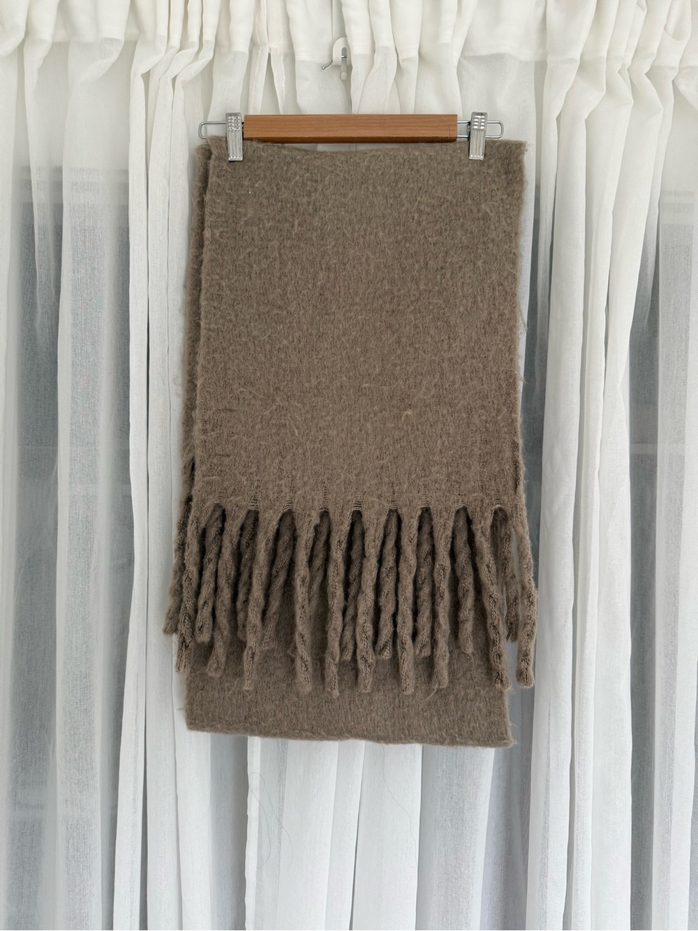 Oak + Fort Tan Brown Scarf